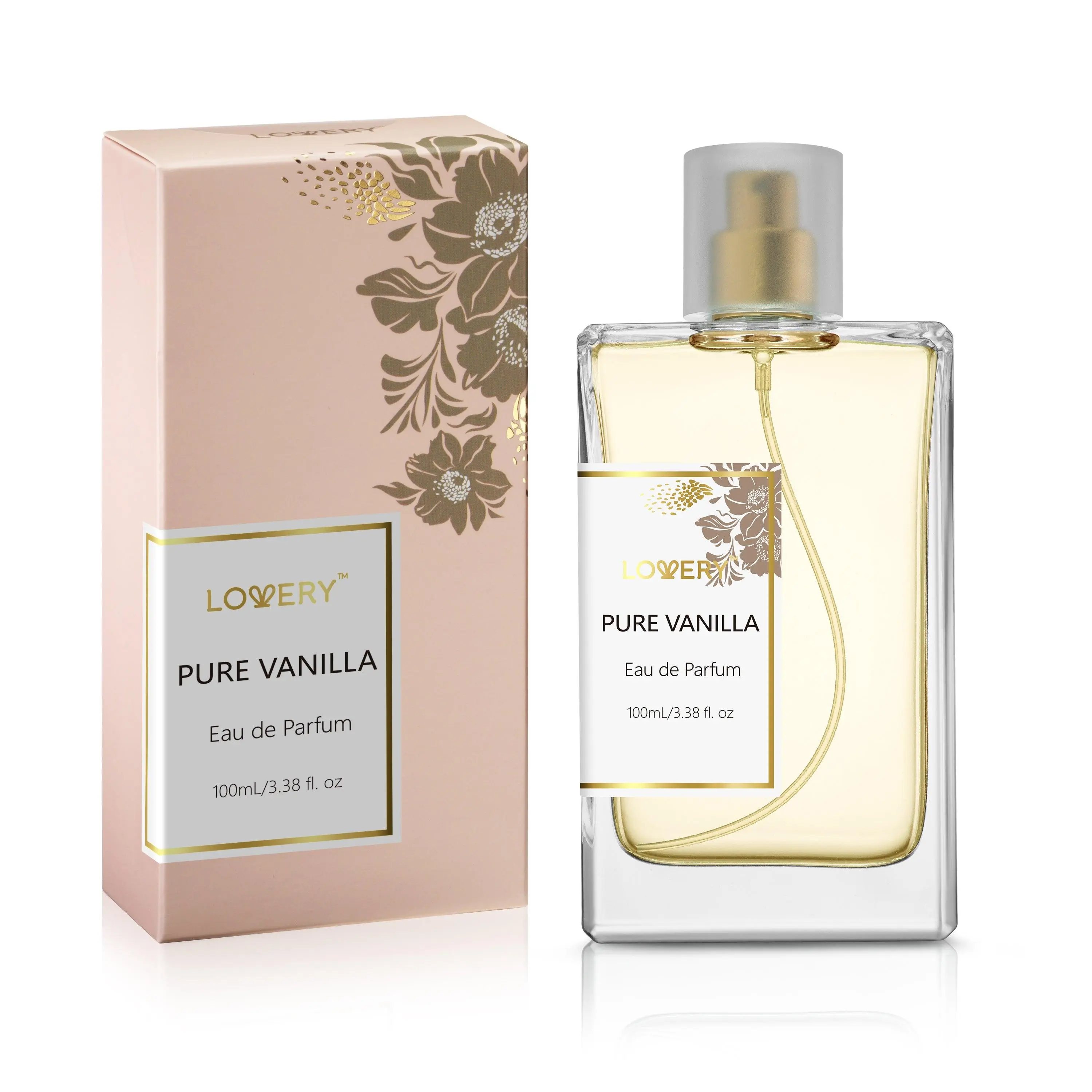 LOVERY Pure Vanilla Perfume Elegant Glass Bottle - 3.38fl oz