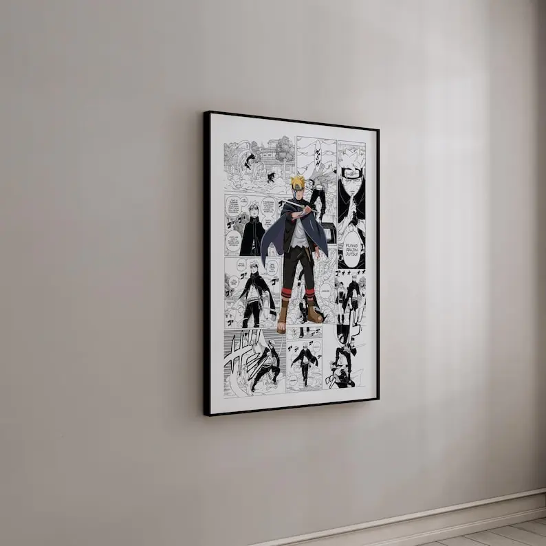 Manga Poster - Boruto Uzumaki - Curated Manga Panels - Poster