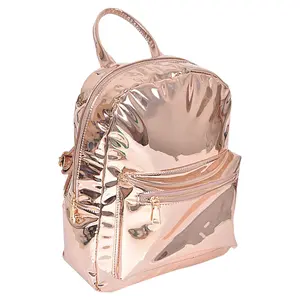 Rose Gold Metallic Mini Backpack