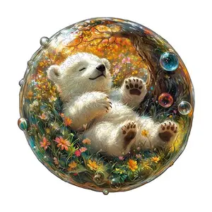 Bubble bear Wooden Jigsaw Puzzle