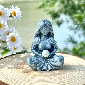 Charming Moon Goddess Statue, Decorative Fairy Theme Home Garden Decor, Resin Craft, Elegant Desktop Ornament, Perfect Holiday Decoration