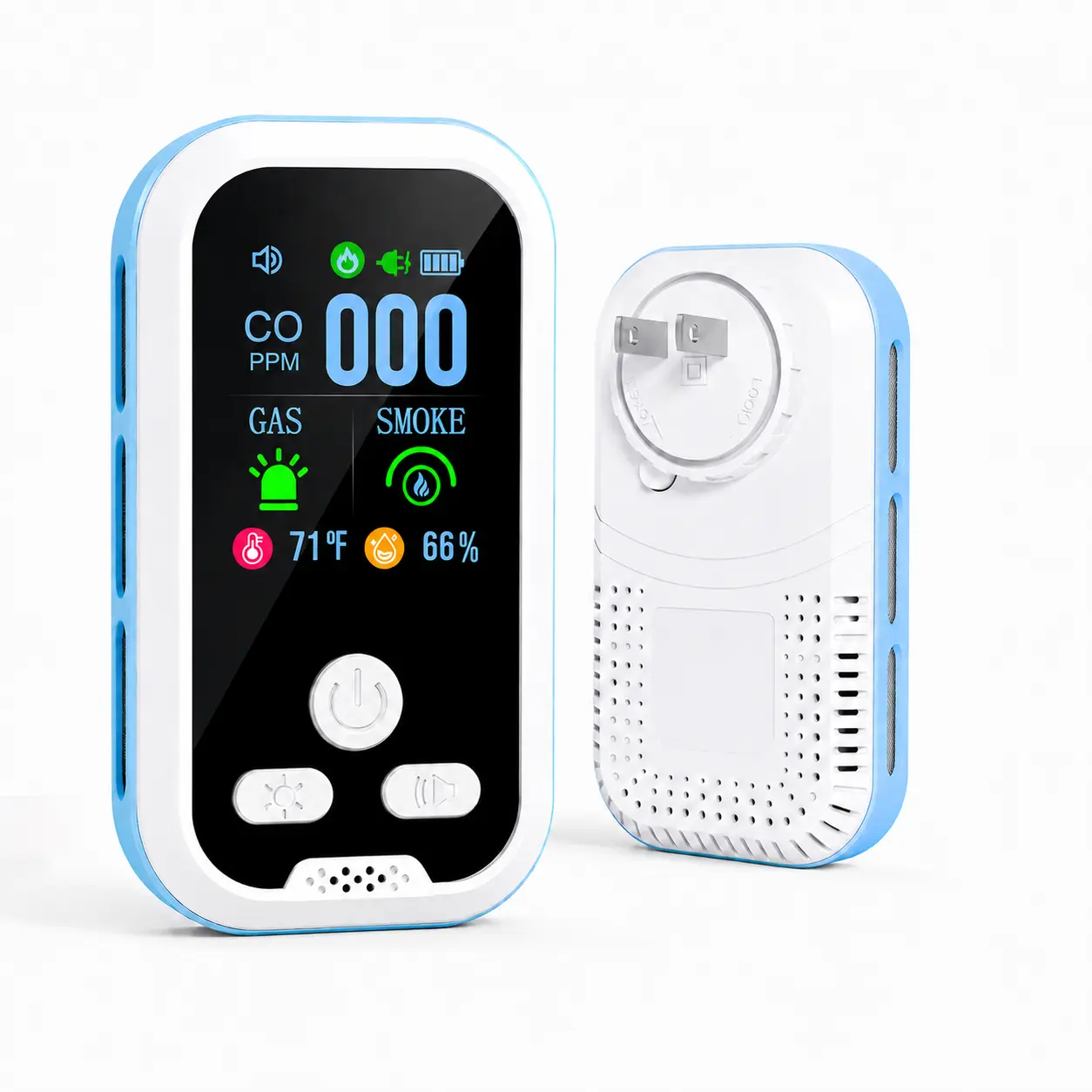 Smart Home Guardian Air & Temp Monitor 5-in-1 Portable Detector with Natural Gas Detection Temperature Humidity Sensors High-Definition Display Accurate Alerts Summervibes outdoorfun