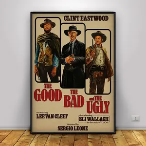 Custom The Good, the Bad and the Ugly Poster Wall Art, Movie Poster Home Decor Picture Painting Modern Home Living Room Decoration Without Frame
