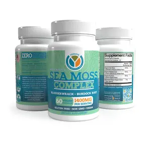 Sea Moss, Bladderwrack, Burdock Root Complex - 60 Capsules | Yemaya Organic