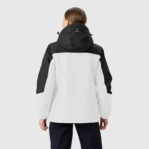 Lady Waterproof Ski Snow Jacket Warm Winter Coat Woolline hood Rain Rain Windbreaker