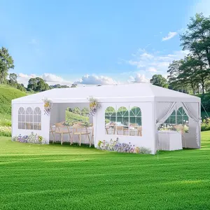 10x20/30ft Outdoor Canopy, Event Gazebo with Removable Sidewalls, Waterproof Gazebo Shelter for Receptions, Party, Wedding, BBQ