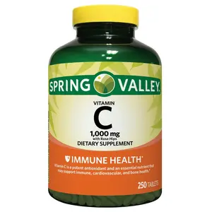 Spring Valley 1000 mg, Vitamin C with Rose Hips, Support Immune new Choose Count