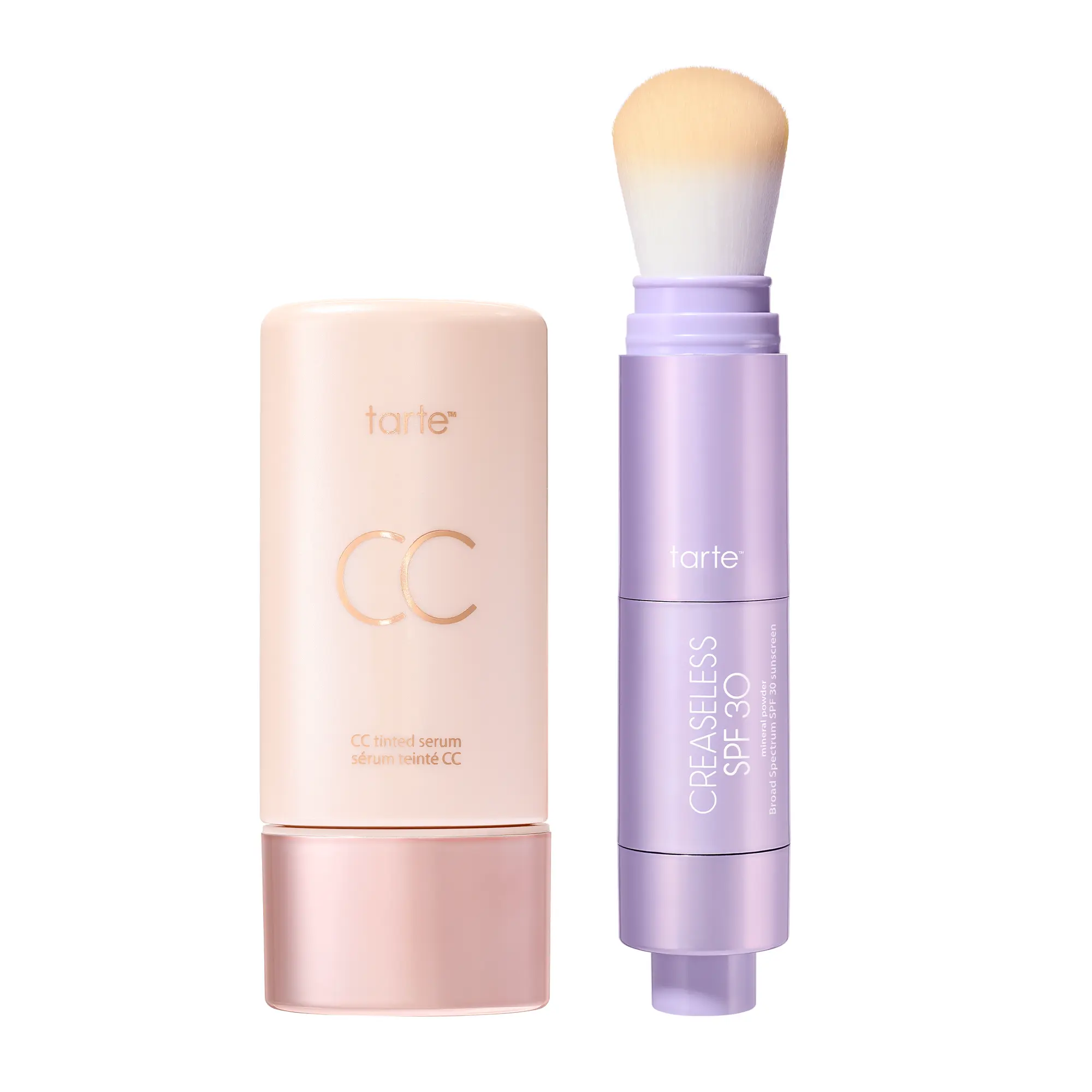 tarte summer skin essentials - CC color-correcting tinted serum + creaseless setting powder
