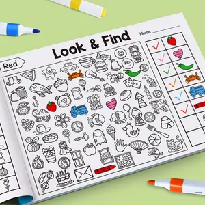 Interactive Coloring Book for Kids Ages 3+, Perfect for Parent-Child Activities, Learning Games, Memory & Concentration Games, Ideal for Preschool/Kindergarten Children, Great Gift Idea