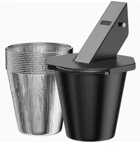 Grease Bucket with Lid & Liner, Upgraded Grill Accessories, Replacement Drip Bucket for Traeger Smokers & Grills Compatible with Traeger, Pit Boss, Z Grills, Recteq, and More(Medium Size)