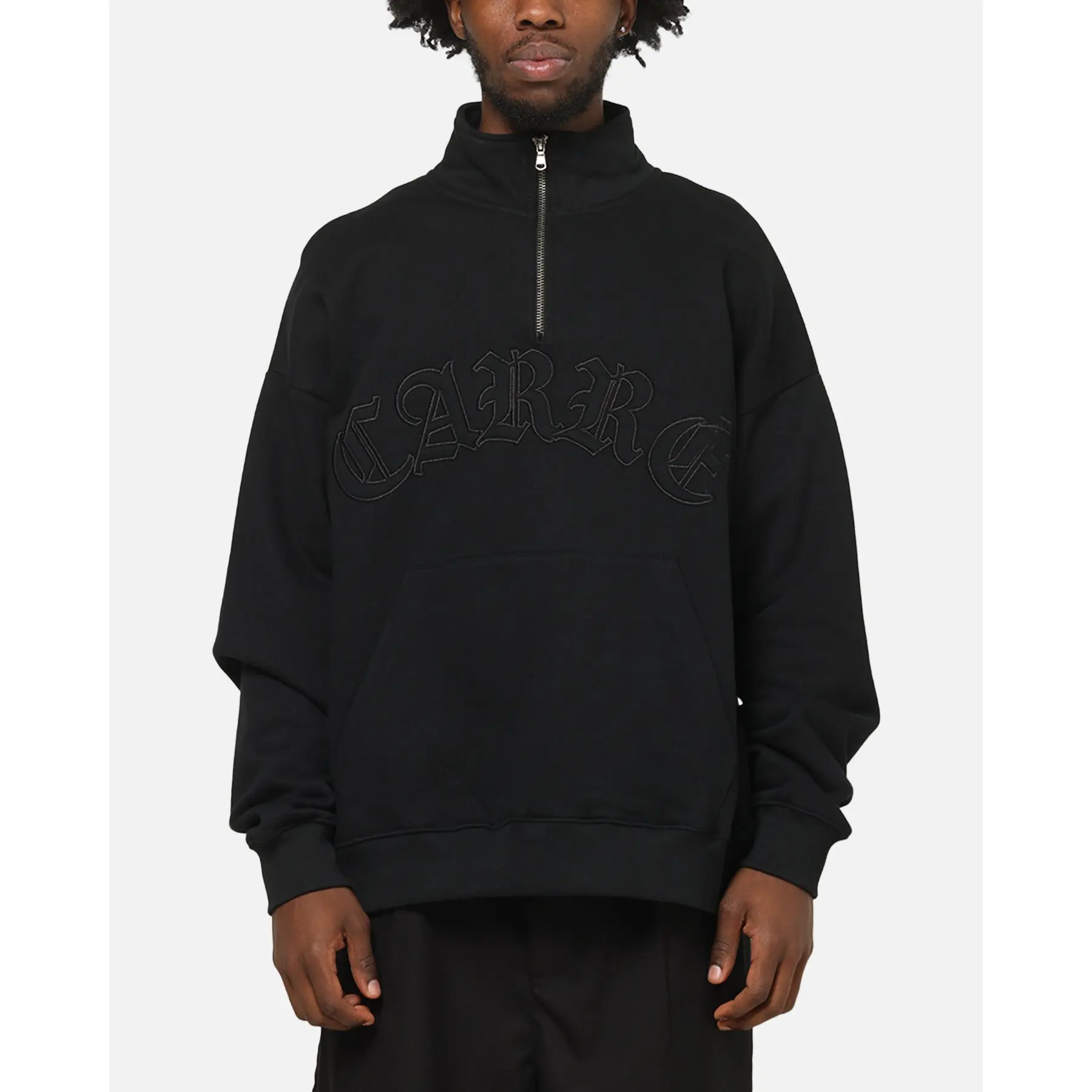 Carre Gridlock 1/4 Zip Crewneck Black