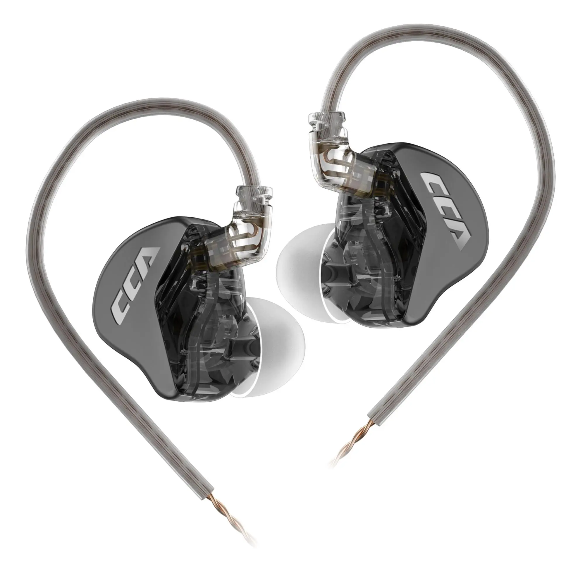 CCA CRA in-ear Monitor Earphone, Ultra-thin Diaphragm Dynamic Driver IEM, Clear Sound & Deep Bass, Wired Earbuds with Mic and Tangle-free Removable Cord, Audio, High Quality Headphones, Wired Iems, High Performance Earbuds