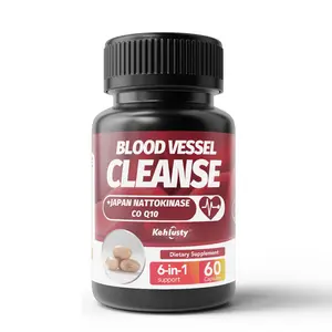 Nattokinase 2000 FU Vitamin Capsules, Japan-Sourced Lactose-Free Healthcare Supplement with CoQ10, 60-Count for Blood Vessel & Circulation Support