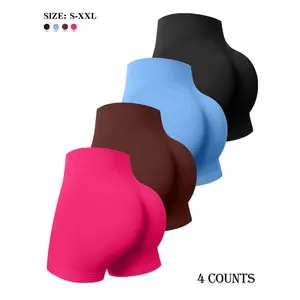 MORELECT 4 Pcs Women's High Waist Boyshorts,Tummy Control & Butt Lifting Panty,Breathable Workout & Lounge Wear,Seamless Activewear,All Season Essential