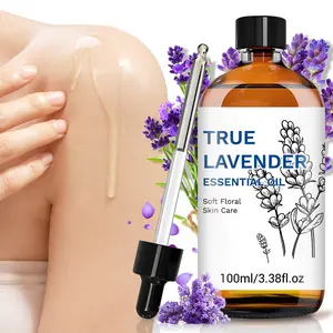 True Lavender  Essential Oils, Lavender Oil,Essential Oil With Glass Dropper , Lavender Essential Oil,Essential Oils for Therapeutic Massage, Diffuser, Long Lasting Scents, Diffuser, Aromatherapy, Soap And Candle Making, Lavender Essential Oil, 100ml