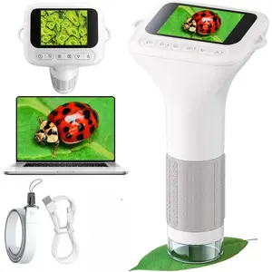 Laboratory Stereo Microscope, Teenage Microscope, HD Portable Mini USB Microscope Camera, 2 Inch IPS Screen, 1000x Handheld Digital Microscope, LCD Digital Microscope