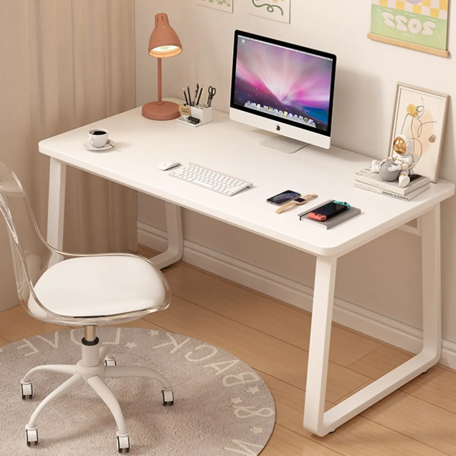 【Summer sale】Modern Simple Style Desk for Home Computer Desk  Office,Small Writing Table Study Corner Work Desk for Bedroom