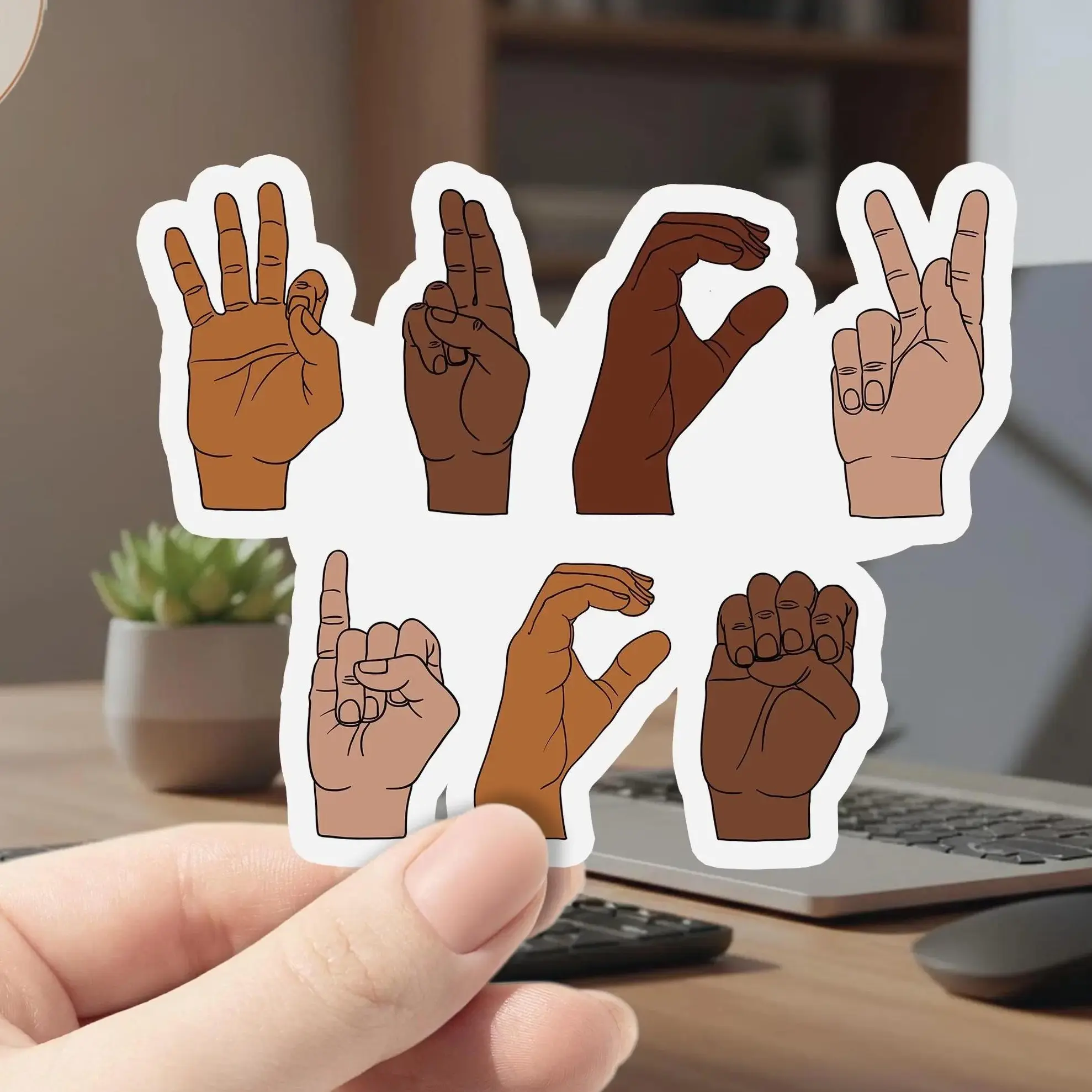 Fck ICE Hand Sign Language Sticker, Anti-Trump Resistance Sticker, Social Justice Apparel Sticker, Vinyl Decal Sticker, Anti ICE