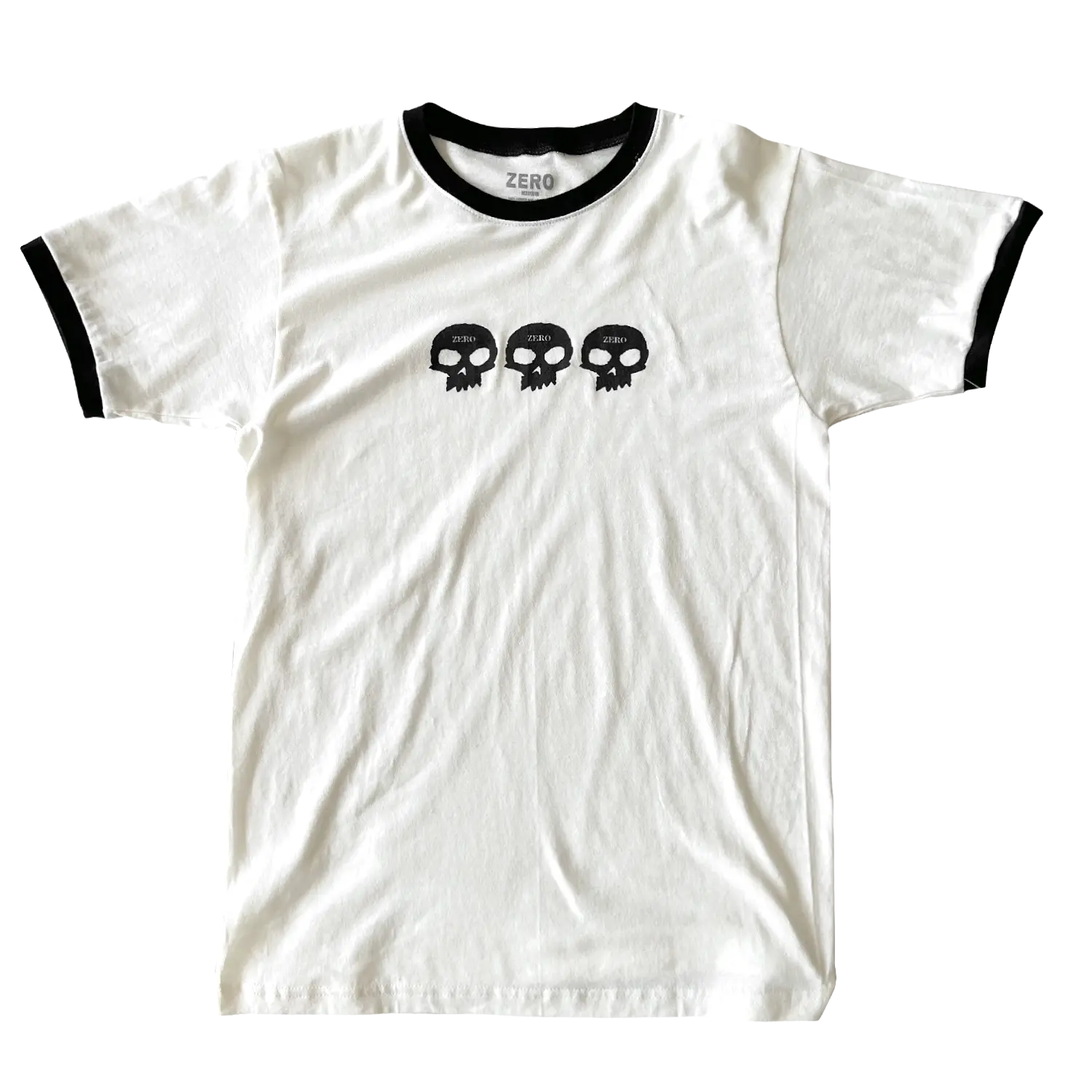 3 SKULL S/S RINGER - NATURAL/BLACK 3 SKULL S/S RINGER - NATURAL/BLACK