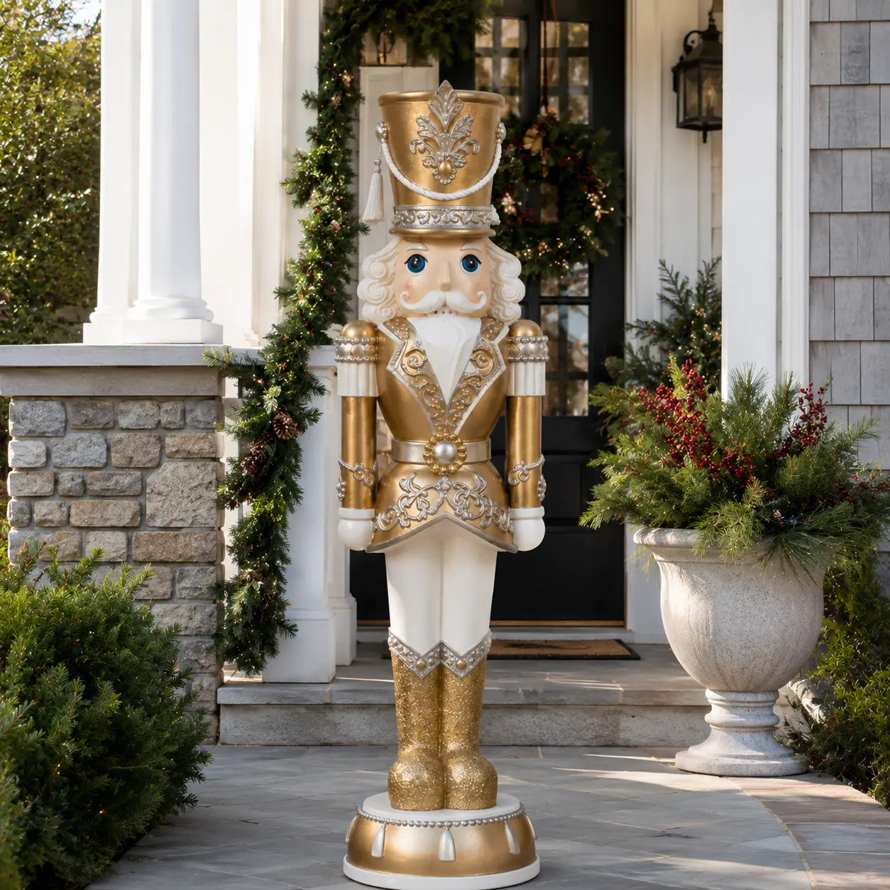 4 FT Gold & Silver Nutcracker