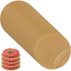 Free shipping/3p 220pcs 4 inch Unbleached Parchment Paper Sheets for baking, Burger Patty Parchment Paper Rounds, Heavy Duty Precut Brown liners for Separating Patties, Bread, Tortilla Wrapping