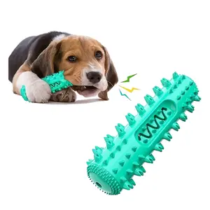 Dental Dog Chew Toys, Teeth Cleaning Bones, Toothbrush Toys for Small Medium Large Dog, Outdoor Squeaky Bone Toys, Durable Tough Toys Indestructible Chew Stick
