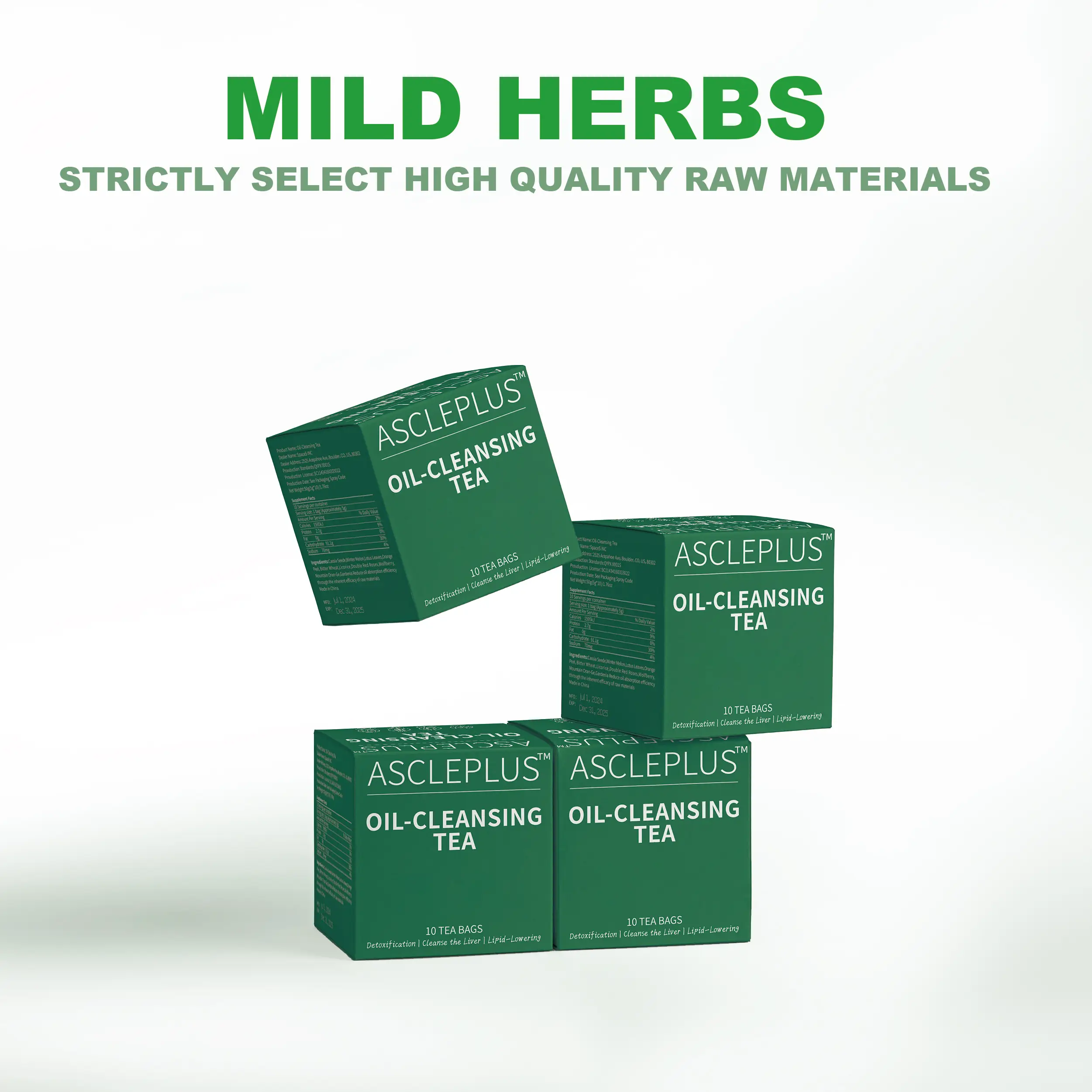 Oil Reducing Tea, NXQ, Botanical Herbal Tea – 9 Floral & Earthy Notes (Rose, Buckwheat) | Caffeine-Free, Naturally Sweet – 10 Bags[11-2]