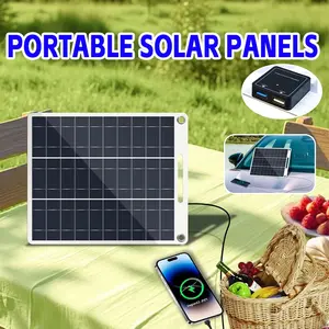 10W Portable Solar Panel Outdoor Lightweight Portable Solar Charger for Camping, RV, Boat, Hiking, Backpacking, Cell Phone, Mobile Power, Emergency Energy