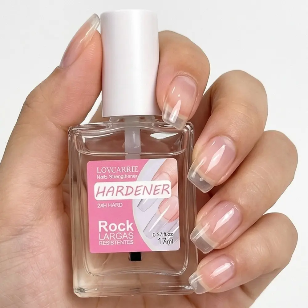 LOVCARRIE 17ml Nail Strengthening Top Coat｜24H Rapid Hardening, Rescues Thin, Soft, and Brittle Nails, Clear Reinforcing Nail Polish, Long-Lasting Protection Without Yellowing, Nail Care