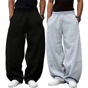Men’s American Curved Leg Wide-Leg Pants (2-Pack) - Trendy Athletic Casual Trousers Stylish pantalones para hombre pants for men cargo pants for men