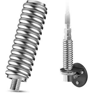 SS-3H CB Antenna Spring Mount - Heavy Duty Stainless Steel Springs with Electro Polished Plated Fits to Mobile/in-Vehicle CB Radio Antenna Mount - 3/8", 24 Threads with Antennas Up to 5"