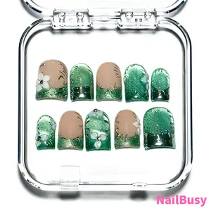 NailBusy | 10PCS 100% Handmade Press-On Nails | Reusable Colorful Art acrylic stylish 3D tiktokshopspringglowup