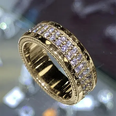 Fashion Rhinestone Decorated Copper Ring, Fashion Rings, Elegant Wedding Engagement Party Accessories for Women, Trendy All-match & Exquisite Jewelry for Birthday Gift