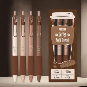 0.5mm Gel Pen Set, 4 Counts/set Quick Dry Gel Pen, Student Press Pen, Office Stationery & Supplies for Home School Office, Ink Pen