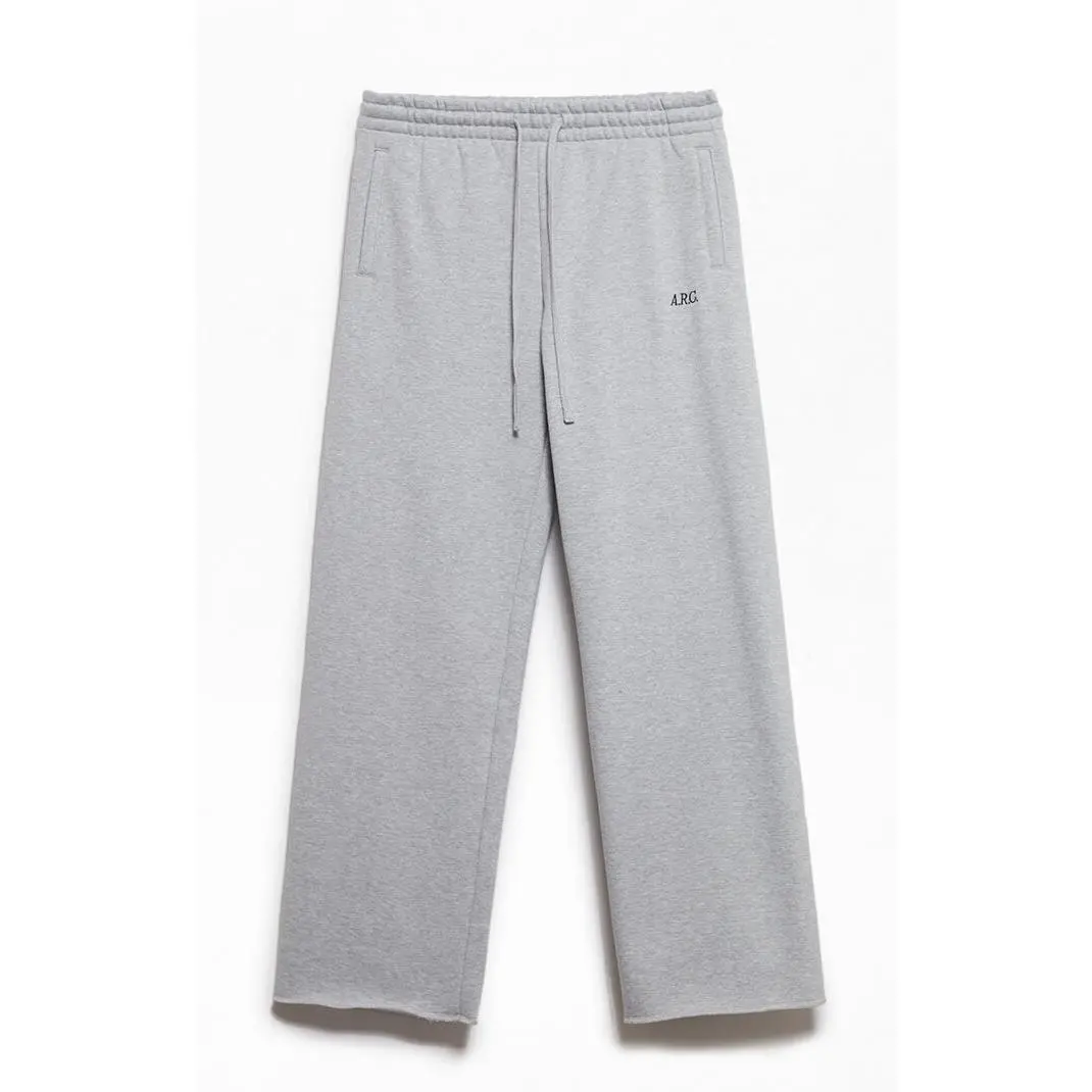 A.R.C. Men's Heather Grey Standard Fleece Wide Leg Sweatpants