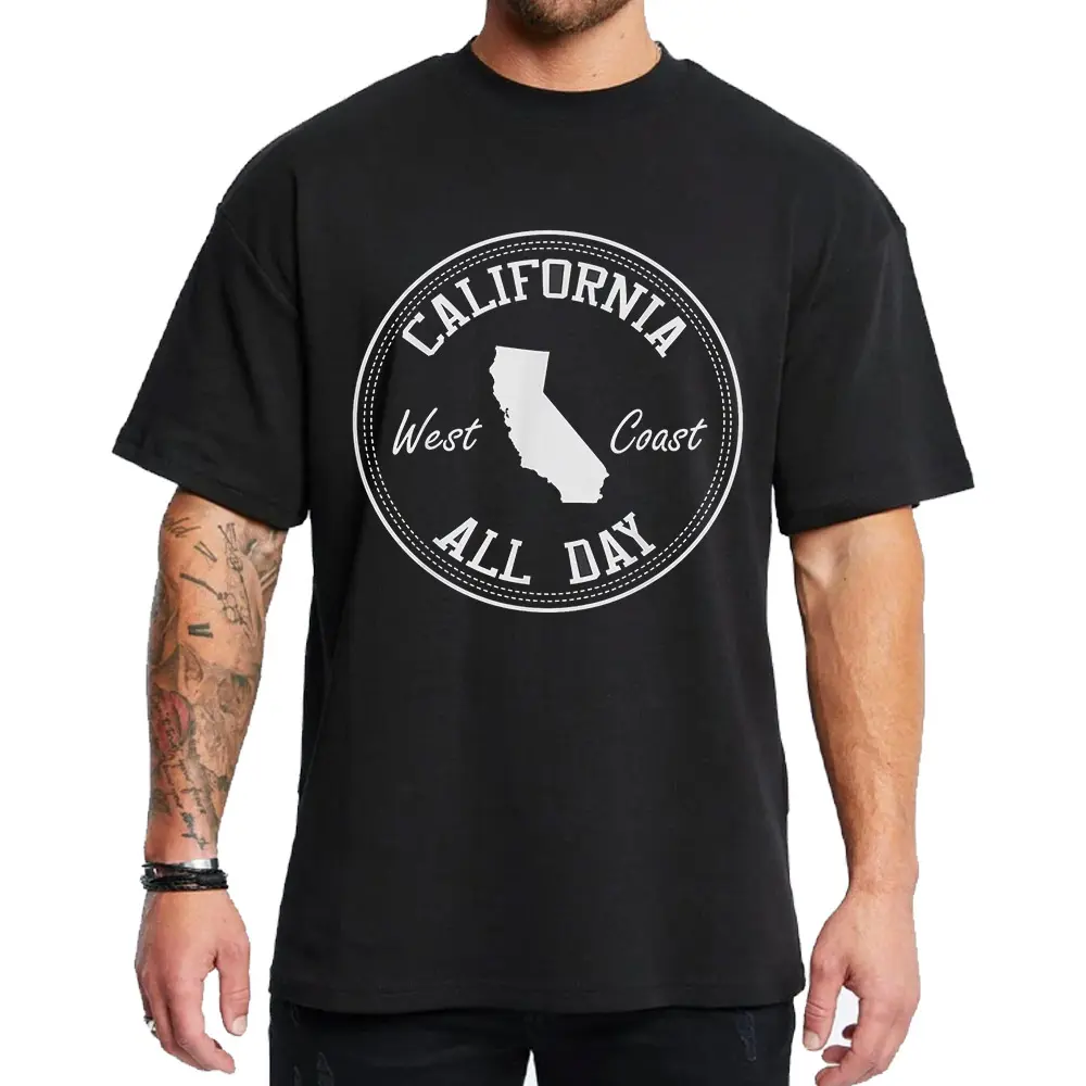 California West Coast All Day Chicano Rap Old School Clothes Mexican Cholo Lowrider Style Unisex Hoodie Medium Heavy Sweatshirt for Men & Women Streetwear - Menswear, Fabric