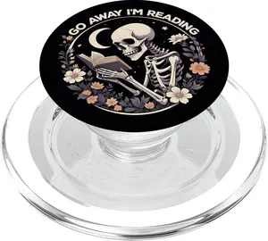Go Away I'm Reading Book Lover Booktrovert Librarian bookish PopSockets PopGrip for MagSafe