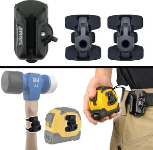 Tool Holster - Pro Tape Measure + Hammer Holster Kit - Upgraded, Self Locking, Quick Draw Universal Tool Holder with Ambidextrous Thumb Lock - Compatible with  Major Brands