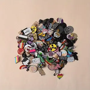 Enamel Pins Bulk Set, 5-50pcs Cute Aesthetic Anime Designs for Backpacks & Lapels, Random Blind Bag for Gamers, Anniversary Gift, Beach