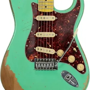 Sawtooth ES Relic Electric Guitar, Surf Green