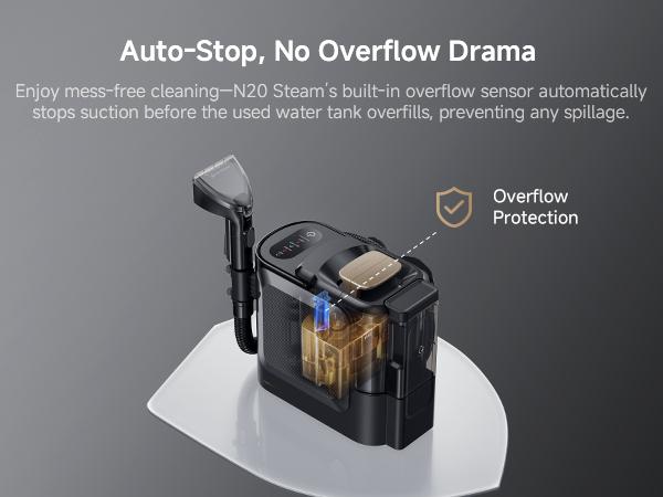 【New Arrival】DREAME N20 Steam Portable Carpet Cleaner with Steam & Hot Water Wash, Upholstery Cleaner Machine with Auto-Mix Solution, 17Kpa Powerful Suction, Spot Cleaner for Carpet, Couch, Furniture, Pets, Cars