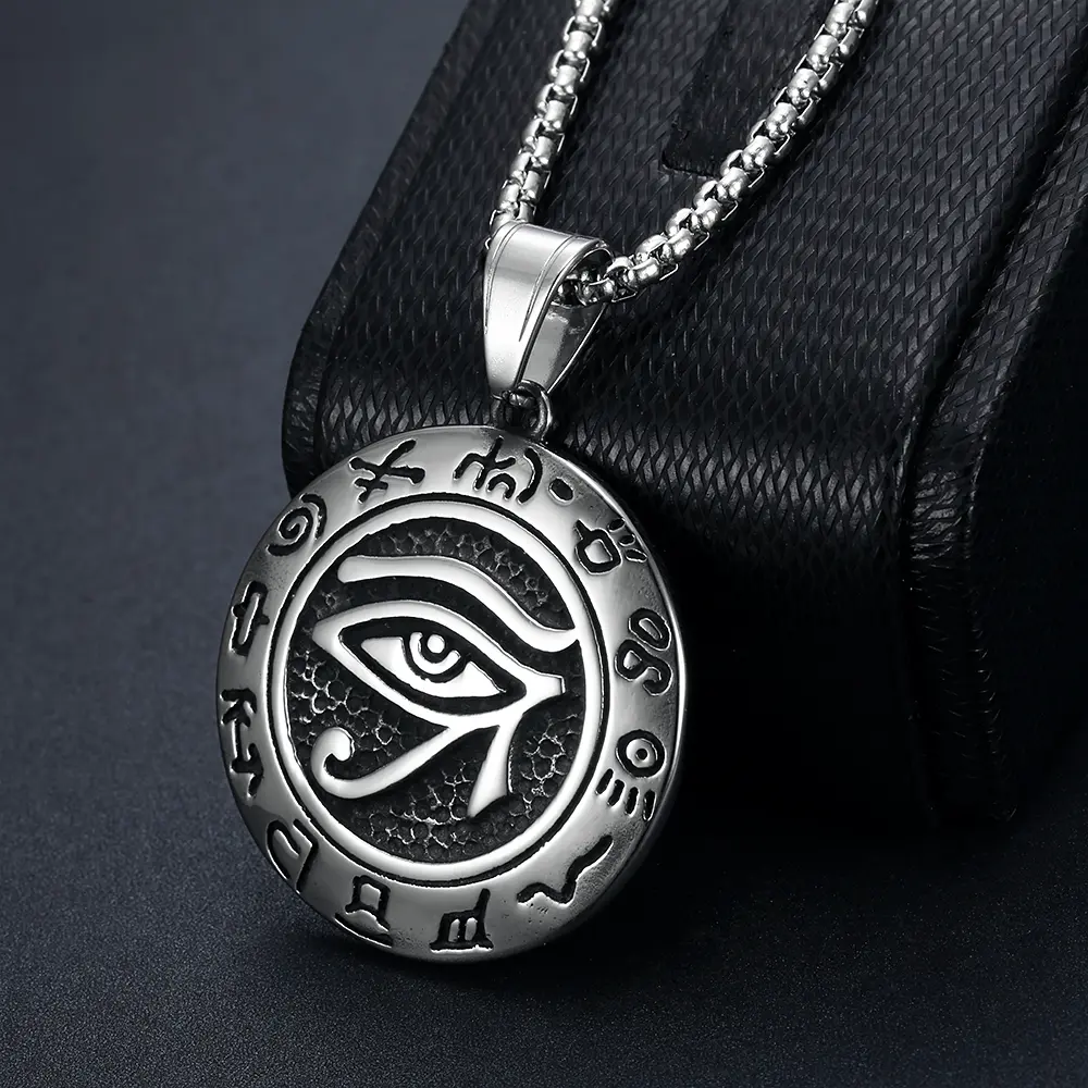 Vintage Mysterious Eye of Horus Necklace - Ancient Style, Culturally-Inspired Chain Jewelry Pendant, Ideal for Daily Wear, Ancient Style Necklaces, Chain Jewelry Necklaces