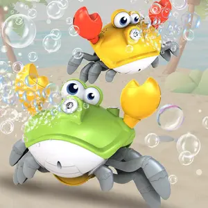 Cute Crab Design Bubble Machine, Automatic Bubble Maker, USB Rechargeable Bubble Blower with 50ML Bubble Liquid, Indoor & Outdoor Bubble Toy for Kids