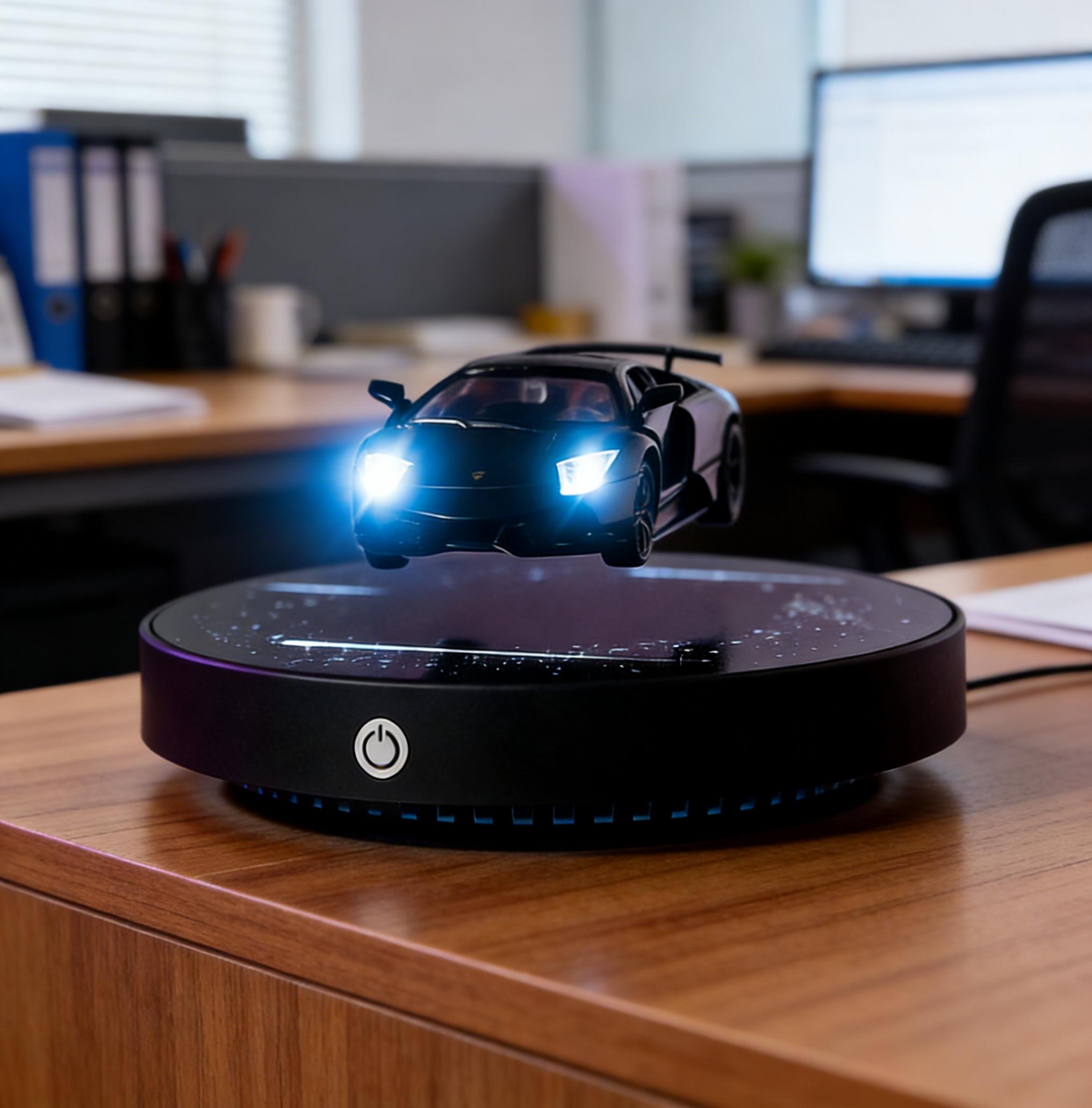 Floating Creative Car, Switchable Lights + 360° Rotation, Multi-Function Lighting Decor, Perfect Gift for Everyone