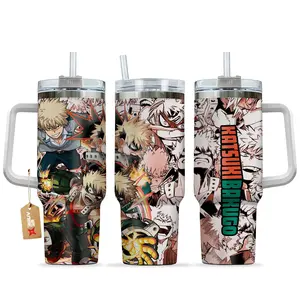 [WDC] Katsuki Bakugo “Great Explosion Murder God Dynamight” 40oz Tumbler With Handle – UA Hero Student Stainless Steel Wrap Cup, Anime Iced Coffee Travel Mug, Gift for Anime Fans