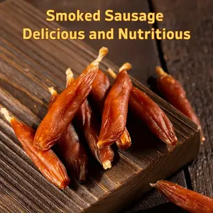 7.05oz/14.11oz(200g/400g) Chicken/Duck/Beef Sausage, All Natural Ingredients, Natural Dog Treats, Healthy, Easily Digestible, Dog Chews Long Lasting, And High Protein, Low Fat, Perfect Training Reward Snack For Small, Medium and Large Dogs