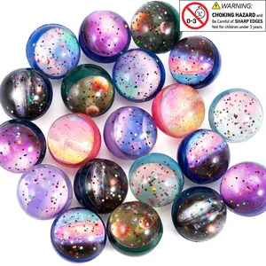 10pcs Random Color Bouncy Ball, Space Themed Marble Game Party Favors, Perfect For Any Celebration, Gift Bag Filling Toy For Children's Birthday