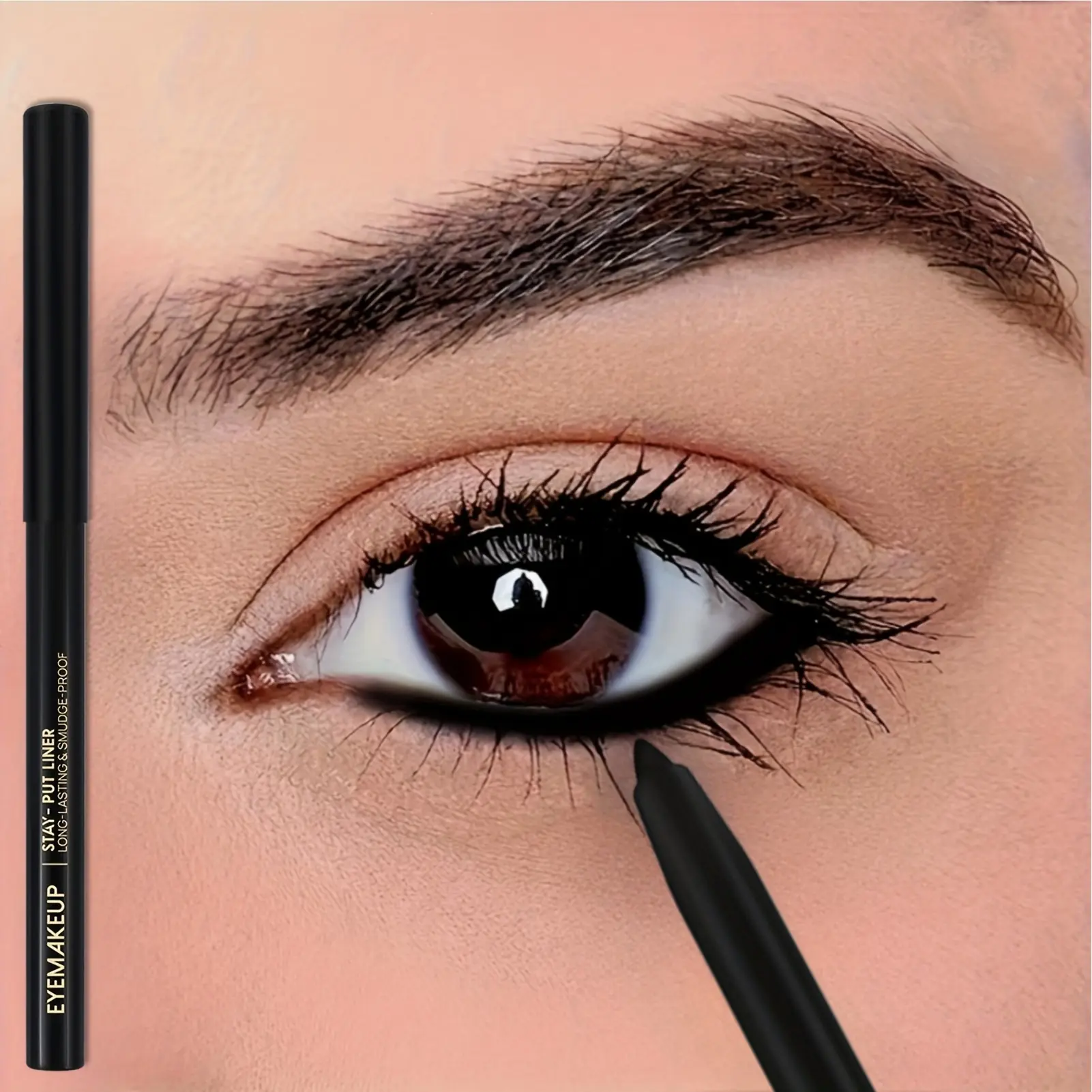 1 Pc Balck Eye Pencil, Natural Enlarge Your Eyes, Long-lasting & Matte Texture & Create Perfect Eyeliner, for All Skin Types, Easy To Use, Longwear Eye Liner
