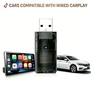 OTTOCAST Mini , 2026 Upgrade 2in1 Wireless CarPlay & Android Auto Adapter, Plug & Play, WLAN Dual-Band 2.4G+5G, Auto Reconnect, Compatible with After 2016 Cars with Wired CarPlay/Android Auto