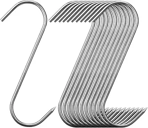 20PCS Meat Hooks Stainless Steel Butcher Hook,Meat Processing for Hanging, Drying, BBQ, Grilling Sausage Chicken Beef Hook Tool